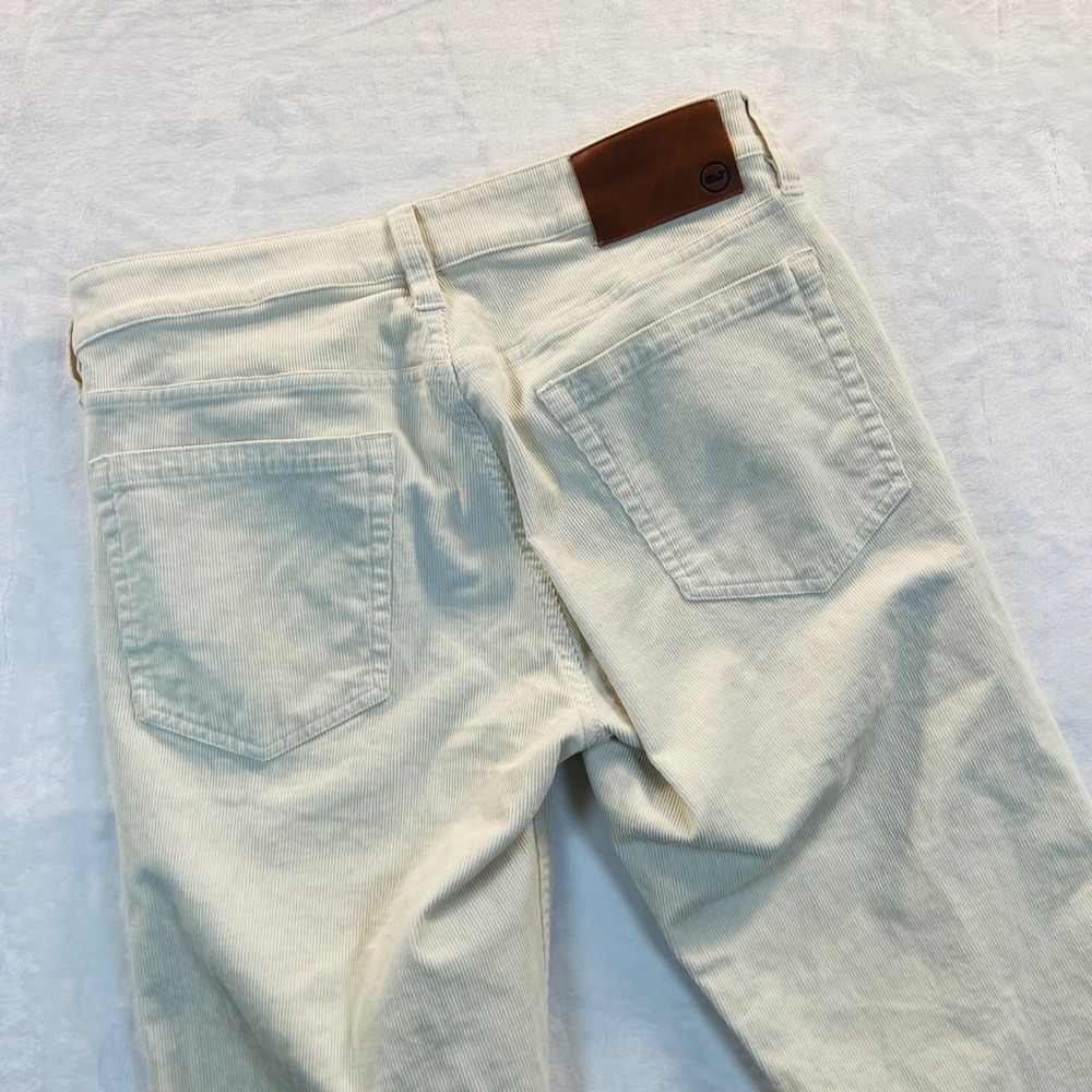 Vineyard Vines Mens 30x32 Cream Corduroy Straight Leg Pants 1P001177 Off White